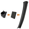 GlowShift Universal RHD Black Single Pillar Gauge Pod - Fits