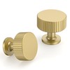 9BUILD 10 Pack Brushed Gold Drawer Knobs Zinc Alloy Cabinet