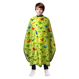 Pelocapa Hair cutting Capes for Kids Waterproof Salon Capes Shampoo Capes for Boys Girls Children - 39"× 51" (Yellow Dinosaur)