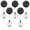 AMUU Name Badge Reel Hanging Name Badge Reel Black Set