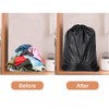 Extra Large Drawstring Bag Black, 94CM x 120CM Tear-Proof Portable