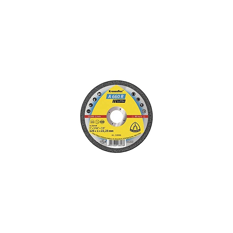 Klingspor 328906 A 660 R Cutting Disc 125 x 1