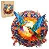 Wooden Puzzles for Adults, Mandala Hummingbird Wooden Jigsaw Puzzles for