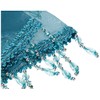 Alan Symonds Voile Curtain Swag with Crystal Beaded Trim Teal