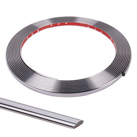 Flexible Wall Molding Trim Self Adhesive Mirror Tape Border 0.4 * 0.1in Peel and Stick Trim for Wall Tile Edges Kitchen Backsplash Floor Mirrior Frame Decor(9.8 Ft)