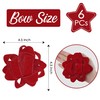 AIMUDI Red Velvet Wired Ribbon Star Gift Bows 4.5'' Christmas