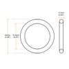 sourcing map Nitrile Rubber O-Rings 63 mm AD 51.6 mm