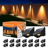 16 Pack Decoration Solar Powered Fence Lamps Outdoor Waterproof with