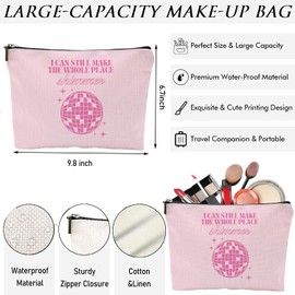 QualityLife Singer Lyric Shimmer Pink Makeup Bag Singer Merch Cosmetic Bag for Fans,Womens Birthday Gifts
