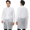 Greenour Disposable Lab Coats for Adults with Pockets White Lab