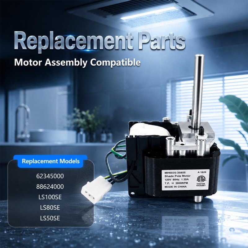 WSRXG Bathroom Exhaust Fan Motor Replacement Replace 62345000 88624000 J238-100-10074