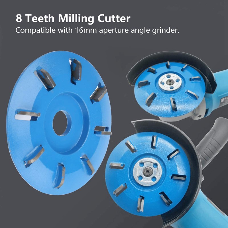 8 Teeth Milling Cutter Wood Carving Disc 8 Teeth Milling