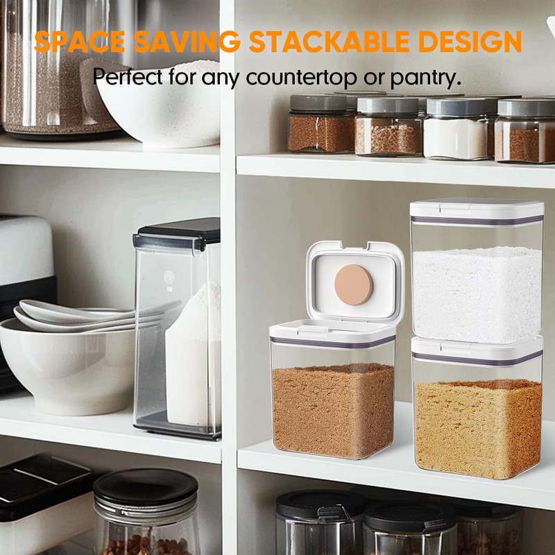 Moryimi Brown Sugar Container Airtight, 2 Quart Brown Sugar Keeper