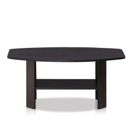 Furinno Engineered Wood Simple Design Coffee Table in Dark Walnut