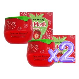 2pz Bálsamo Labial Fresa Mascarilla Reparadora Hidratante F