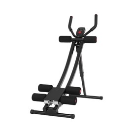 Ab Machine for Home Workouts, Abdominal Trainer Machine with 3 Adjustable Levels, 440 lbs Capacity & LED Display, Foldable Core & Full Body Workout Equipment for Abs, Arms, Legs, Butt
