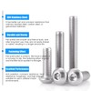 M6 18mm Screws,M6-1.0x18mm Button Head Socket Cap Screw and Bolt,