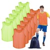TopTie 12-Pack Scrimmage Vests, Kids & Adult Practice Jerseys, Breathable