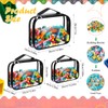 Sanwuta 3 Packs Toy Storage Bags with Zipper, Clear PVC