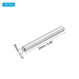 PATIKIL 304 Stainless Steel Dowel Pins 3 x 25 mm, 50 Pack Metal Dowel Pins Shelf Pegs Support Shelves Bunk Bed Fasten Elements Hardware for Furniture Fixing Component Position