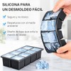 2Pcs ，Moldes De Silicona Para Cubitos De Hielo，8 Cavidade Moldes