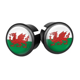 Velox Pictured Bar End Plugs, Wales, One Size