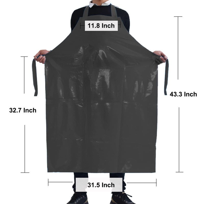 ELEBOX Waterproof Oil Proof Bib Apron Utility Apron Chemical Resistant
