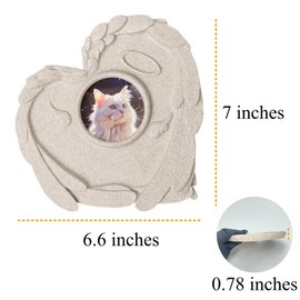 BATDIYOW Cat or Dog Grave Marker or Garden Memorial Stone Pet Memorial Gifts (Marble, Angel)