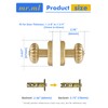 MRML Brushed Gold Passage Door Knob, Interior Closet Pantry Hallway