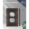 ZILLSEA 4-Pack Aged Bronze Outlet Covers, Metal Duplex Wall Plates