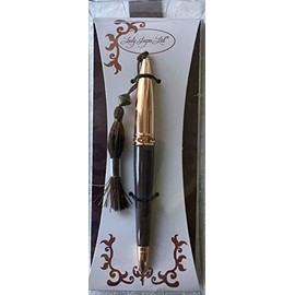 Signature chocolate Brown Metal Pen with Gemstone Accents and Tassel