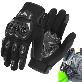 [nda-style] Motorcycle Gloves, Gloves with Wrist Strap, Protector, Knuckle Guard, For Motorcycles, Shockproof, Heavy Duty, Abrasion Resistant, Motorcycle (Off-White, XL)