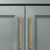 CABDM 10 Pack 3 Inch(76mm) Brushed Brass Cabinet Pulls Solid