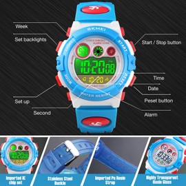 Birthday Presents Gifts Idea for 4-12 Year Old Boys, Kids Digital Sports Waterproof Watches with Alarm Stopwatch, Children Outdoor Analog Electronic Watches Gifts for Age 4-12 Year Old Boys Girls