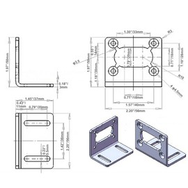 Bringsmart Mini Mounting Bracket of A58 Worm Gear Motor with Screw Motor Support for Fixed Motor (Bracket)