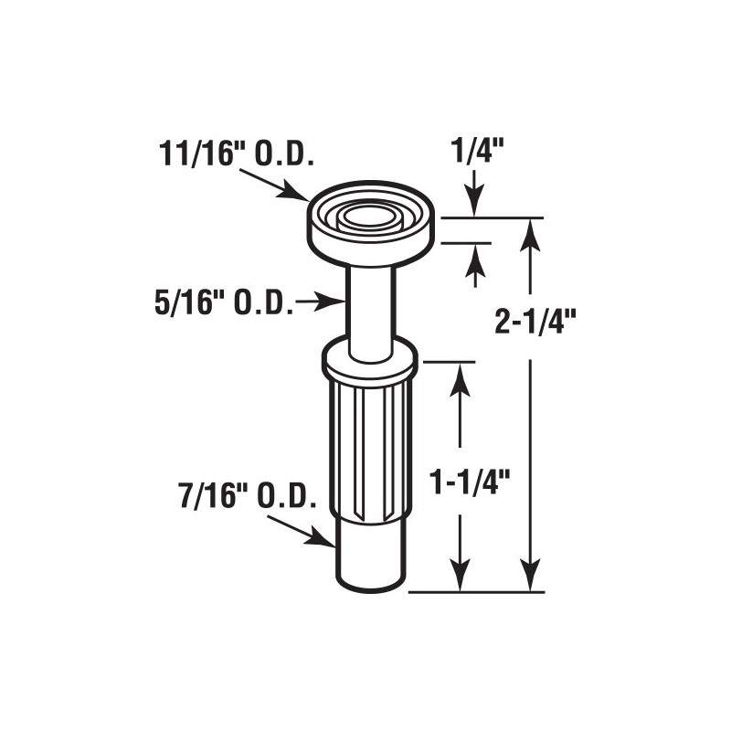 Prime-Line N 7130 11/16 In. Bi-Fold Door Top Pivot Guide