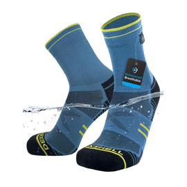 DexShell Waterproof Trail Running Socks Coolmax Liner Dirtproof for Men and Women, mart blue, S