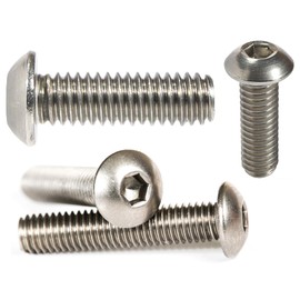 M6 (6mm x 20mm) Button Head Screws Allen Socket Bolts A2 Stainless Steel Screws (Pack of 20)