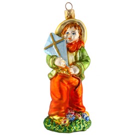 Hamburger Weihnachtsontor - Christmas Tree Decoration - Little Boy / Boy with Dragon