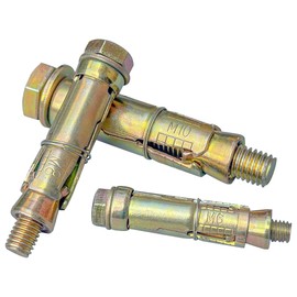 12-Piece Heavy Duty Expansion Bolts, Zinc-Plated Wall Anchor Bolt