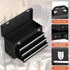 Portable Metal Tool Box, 3 Drawer Steel Tool Box with