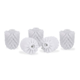 Relaxdays toilet brush head in a set of 5, loose toilet brushes thread 9.5 mm, replacement brush head diameter 8 cm, white