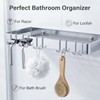 Shower Caddy with Hooks, Shower Shelf Hooks & Razor Organizer