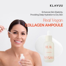 KLAVUU Real Vegan Collagen Ampoule - Enhances Skin Elasticity, Providing Deep Hydration to Dry Skin for a Radiant, Youthful Glow - 1.01 Fl oz