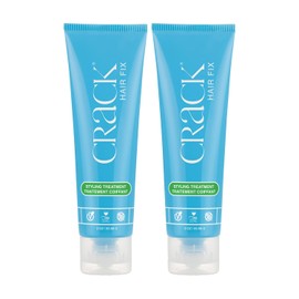 Crack Hair Fix Styling Treatment - Crema Para Peinar Multiusos, Antifrizz, Sin Enjuague, Con Protección Contra la Humedad, el Cloro, los Tratamientos Térmicos y el Sol, 85 g (Paquete de 2)