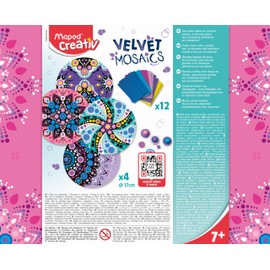 Maped CREATIV 907053 Velvet Mosaics Craft Set, Cardboard, Colourful, 1 Set