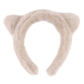 Bonnie Z. Leonardo Broadbrimmed Furry Cat Ears Headband Cat Ears Women B-Beige