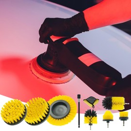 Drill Brush Set - Drill Brush Kit - Ergonomic Scrubber Flexible Multipurpose for Bathroom Kitchen Car Detailing Pool Patio Furniture RV Engine Bay Industrial