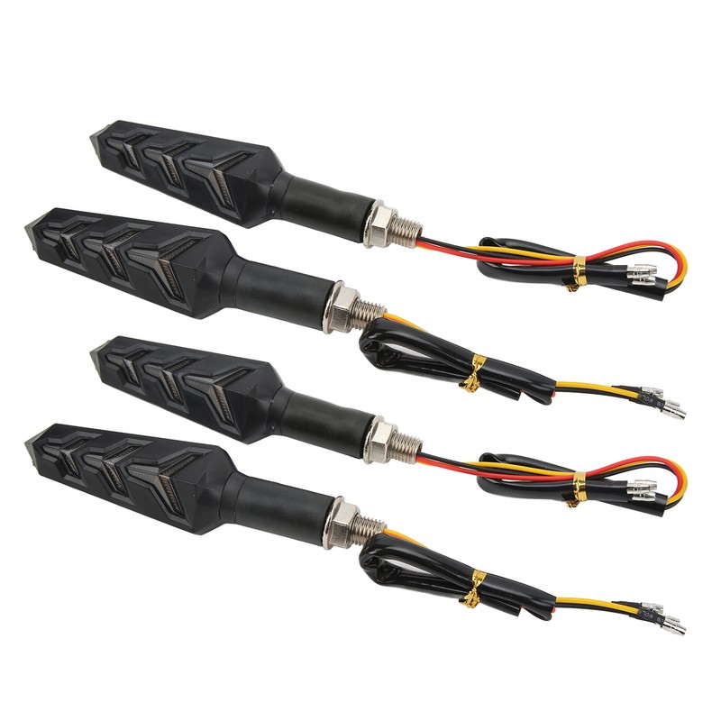4Pcs Motorcycle LED Turn Signals Daytime Running Lights Blinker Front
