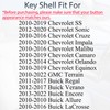 SUPALAND Key Fob Shell Case Replacement Fits for Chevy Cruze